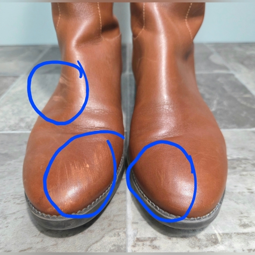 TORY BURCH SIDNEY LEATHER RIDING BOOTS. - Picture 12 of 12